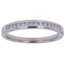 18ct White Gold 0.33ct Princess Cut Diamond Half Eternity Ring