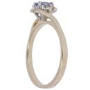 9ct Yellow Gold 0.05ct Diamond and Sapphire Solitaire Ring