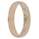 18ct Yellow Gold Patterned Wedding Band 3.97mm