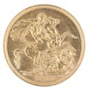 1909 Edward VII Large Head Australia Full Sovereign Coin