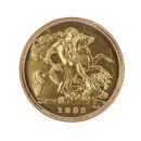 1982 Elizabeth II Decimal Portrait UK Half Sovereign Coin