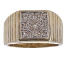 9ct Yellow Gold 0.50ct Brilliant Cut Diamond Signet Ring