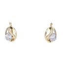 14ct Yellow Gold Cubic Zirconia Drop Earrings