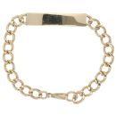 9ct Yellow Gold ID Curb Bracelet 8.5"