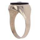 9ct Yellow Gold Cubic Zirconia Onyx Signet Ring