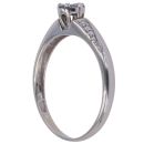 9ct White Gold 0.25ct Brilliant Cut Diamond Cluster Ring
