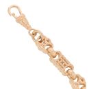 9ct Yellow Gold Patterned Stars and Bars Bracelet 9"