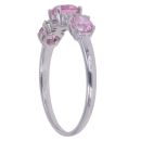 9ct White Gold Pink and Clear Cubic Zirconia Fancy Ring
