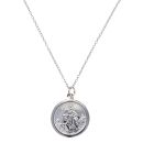 Silver St Christopher Medal Pendant and Chain 20" By Icesia