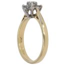 18ct Yellow Gold 0.35ct Brilliant Cut Diamond Cluster Ring