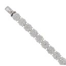 18ct White Gold 11.70ct Brilliant Cut Diamond Cluster Bracelet 7.5"