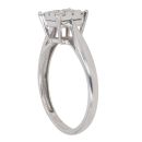 9ct White Gold 0.20ct Brilliant Cut Diamond Cluster Ring