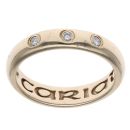9ct Yellow Gold 0.15ct Diamond Trilogy Clogau 3.9mm Wedding Band