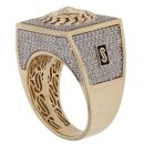 14ct Yellow Gold Monaco NO6/W Cubic Zirconia Signet Ring