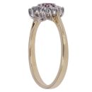 18ct Yellow Gold 0.30ct Diamond and Ruby Cluster Ring