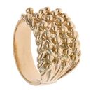 9ct Yellow Gold Four Row Keeper Ring
