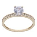 9ct Yellow Gold Cubic Zirconia Solitaire Ring