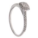 9ct White Gold 0.25ct Brilliant Cut Diamond Cluster Ring