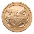 2018 Elizabeth II Fifth Portrait George and The Dragon Gibraltar Quarter Sovereign Coin