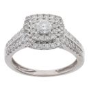 18ct White Gold 0.73ct Brilliant Cut Diamond Cluster Ring