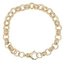 9ct Yellow Gold Patterned Belcher Bracelet 8"