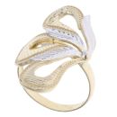 14ct Yellow And White Gold Fancy Petal Ring