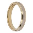 18ct Yellow And White Gold 3.9mm Wedding Band