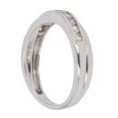 9ct White Gold 0.25ct Brilliant Cut Diamond Crossover Ring
