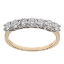 18ct Yellow Gold 0.75ct Brilliant Cut Diamond Seven Stones Ring