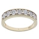 9ct Yellow Gold 0.25ct Brilliant Cut Diamond Half Eternity Ring