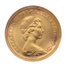 1982 Elizabeth II Decimal Portrait UK Half Sovereign Coin