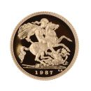 1987 Elizabeth II Third Portrait UK Half Sovereign