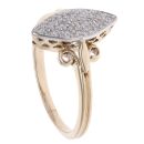 9ct Yellow Gold 0.15ct Diamond Cluster Ring