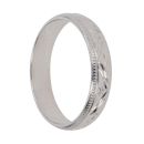 9ct White Gold Patterned Wedding Band 4mm
