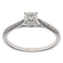9ct White Gold 0.25ct Brilliant Cut Diamond Solitaire Ring