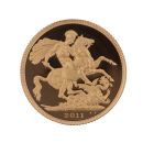 2011 Elizabeth II Fourth Portrait UK Full Sovereign Coin Boxed with Info