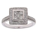 18ct White Gold 0.35ct Brilliant Cut Diamond Cluster Ring