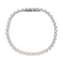 14ct White Gold 4.50ct Diamond Tennis Bracelet 7"