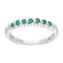 9ct White Gold Emerald Eternity Ring
