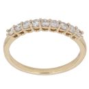18ct Yellow Gold 0.50ct Brilliant Cut Diamond Half Eternity Ring