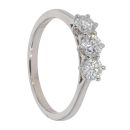18ct White Gold Trilogy Diamond Ring