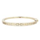 18ct Yellow Gold 0.60ct Brilliant Cut Diamond and Ruby Three Row Bangle