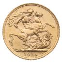 1914 George V Large Head UK Full Sovereign Coin
