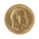 1905 Edward VII Large Head UK Full Sovereign Coin