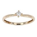 9ct Yellow Gold Approx. 0.16ct Diamond Solitaire Ring by Anya Belle