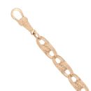 9ct Yellow Gold Patterned Tulip Bracelet 8"