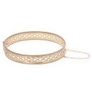 9ct Yellow and Rose Gold Patterned Clogau Bangle