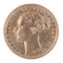 1875 Victoria Young Head Australia Full Sovereign Coin