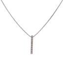 9ct White Gold 0.10ct Diamond Fancy Pendant and Chain 16"