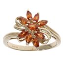 9ct Yellow Gold Citrine Flower Ring